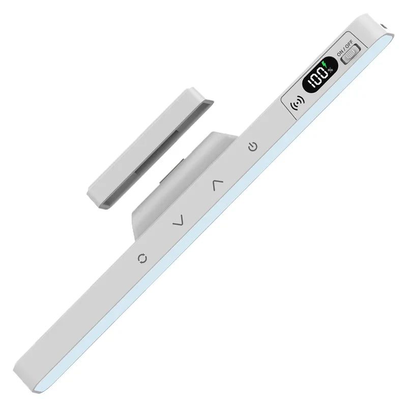 Lampe de table tactile intelligente, lampe de bureau magnétique avec batterie intégrée de 2000 mAh, lampe de chevet rechargeable avec miroir et lampe de lecture intégrée.