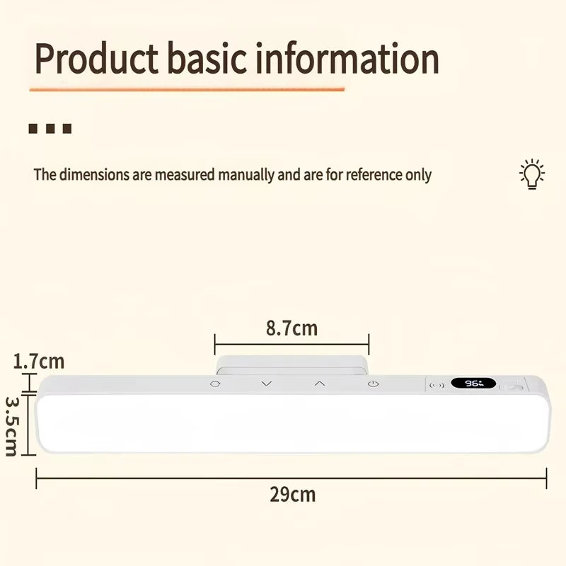 Lampe de table tactile intelligente, lampe de bureau magnétique avec batterie intégrée de 2000 mAh, lampe de chevet rechargeable avec miroir et lampe de lecture intégrée.