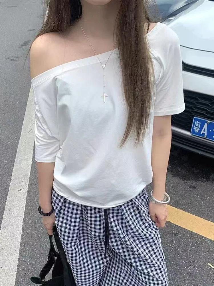 Off Shoulder T-Shirt Women - Sexy Korean Trendy Street Style Top