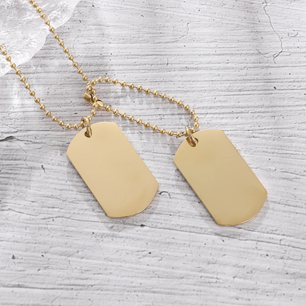 Military Dog Tag Necklace - Stainless Steel