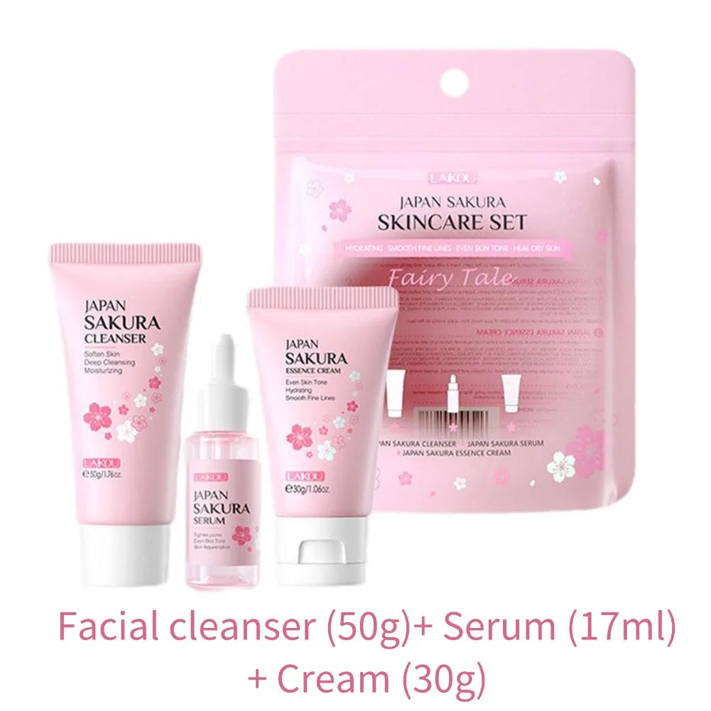 Sakura Skin Care Set - Complete Cleansing & Moisturizing Collection