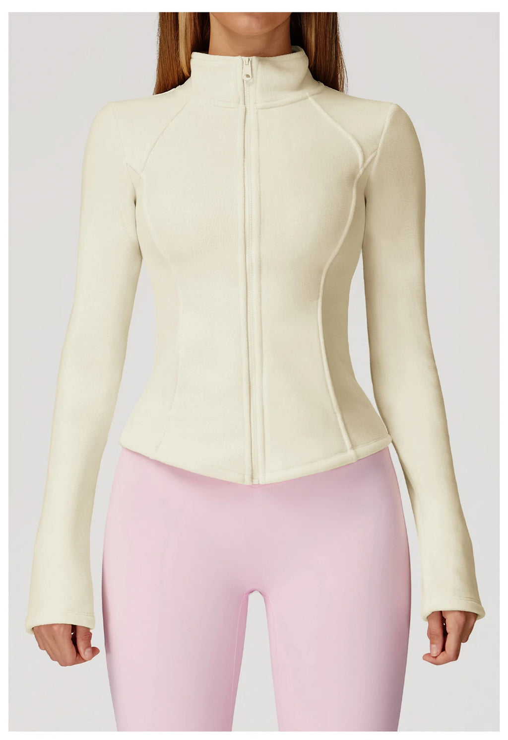 Sports Jacket Long Sleeve Women Zip Fitness Yoga Shirt Winter Warm Gym Top Activewear Running Coats Workout Clothes For Cycling