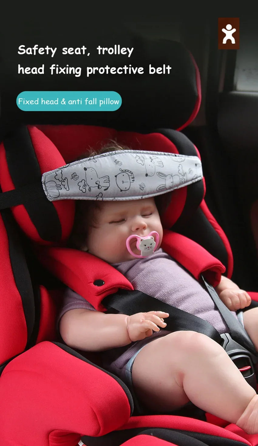 Ceinture de sécurité auto pour enfants et tout-petits, aide au sommeil en voyage, sangle de maintien de la tête, support de tête intégré