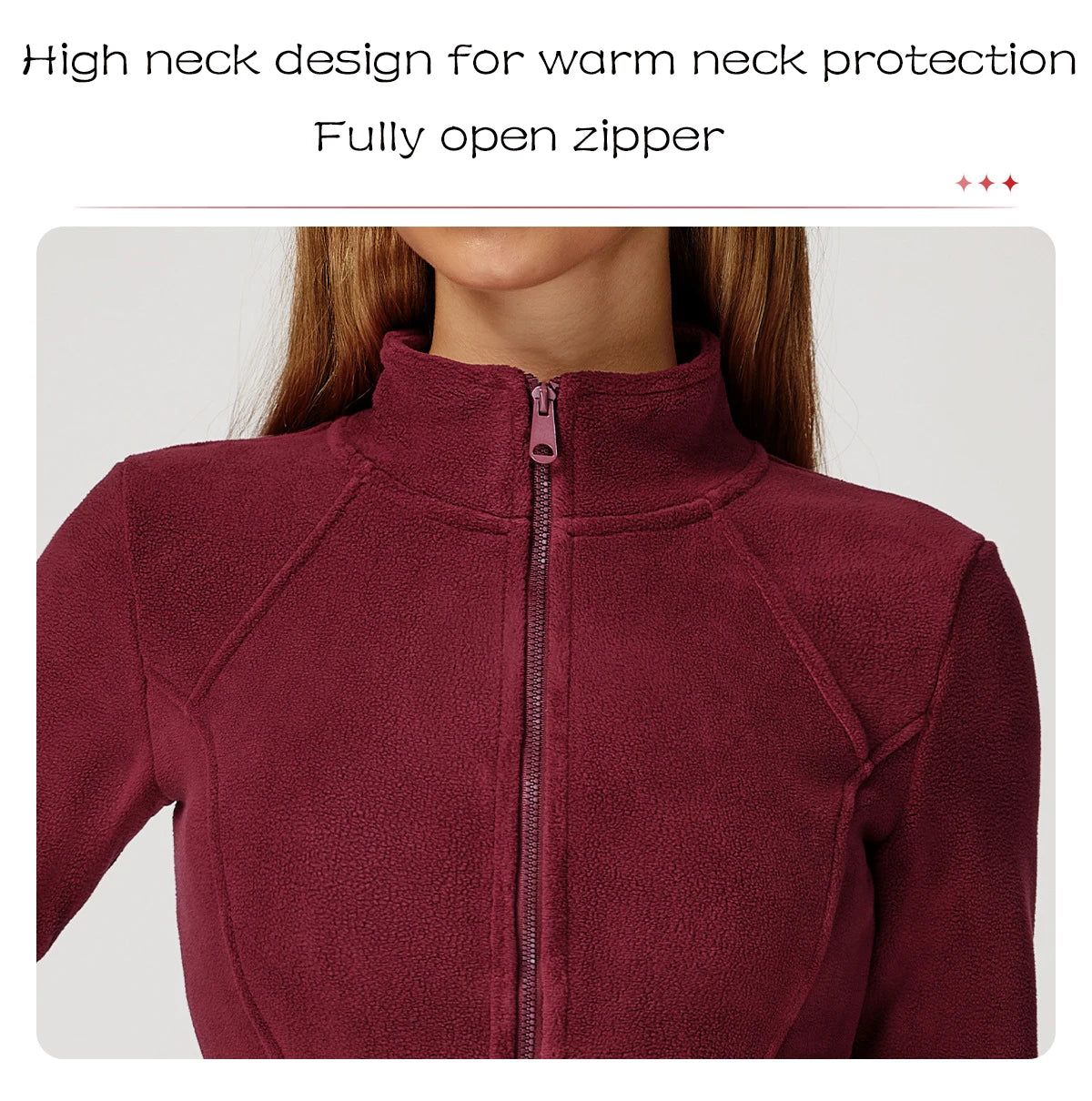 Sports Jacket Long Sleeve Women Zip Fitness Yoga Shirt Winter Warm Gym Top Activewear Running Coats Workout Clothes For Cycling