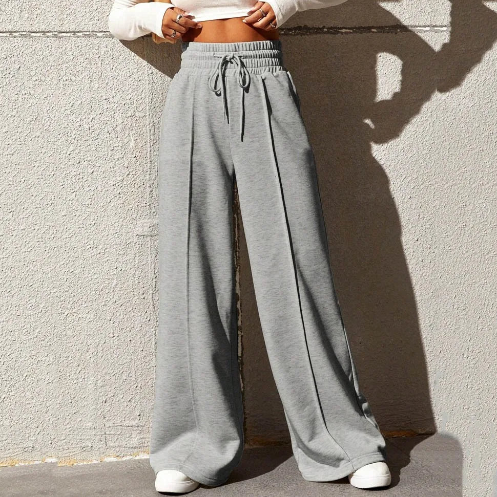 Sports pants for women in autumn 2023, new straight tube loose fitting sanitary pants, wide leg pants, outdoor dance casual pant
