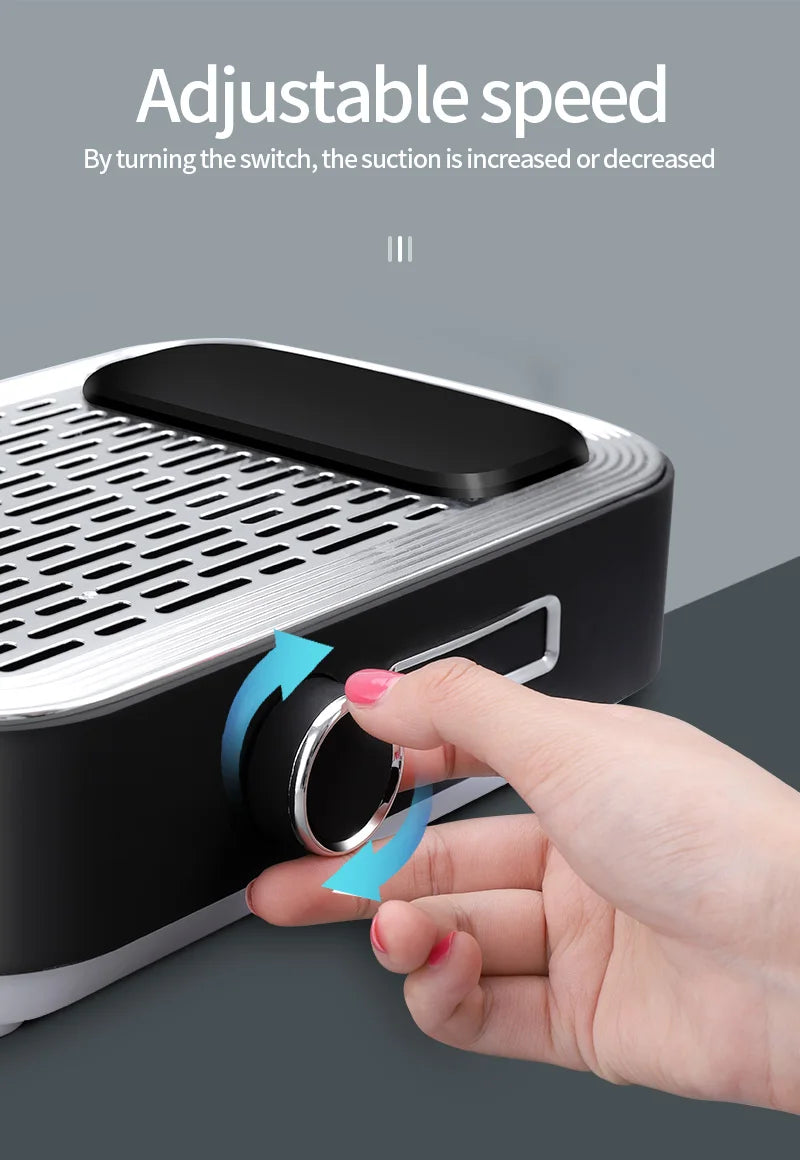 Nail Dust Collector – Powerful Nail Vacuum Fan 80W Dust Collector with Reusable Filter