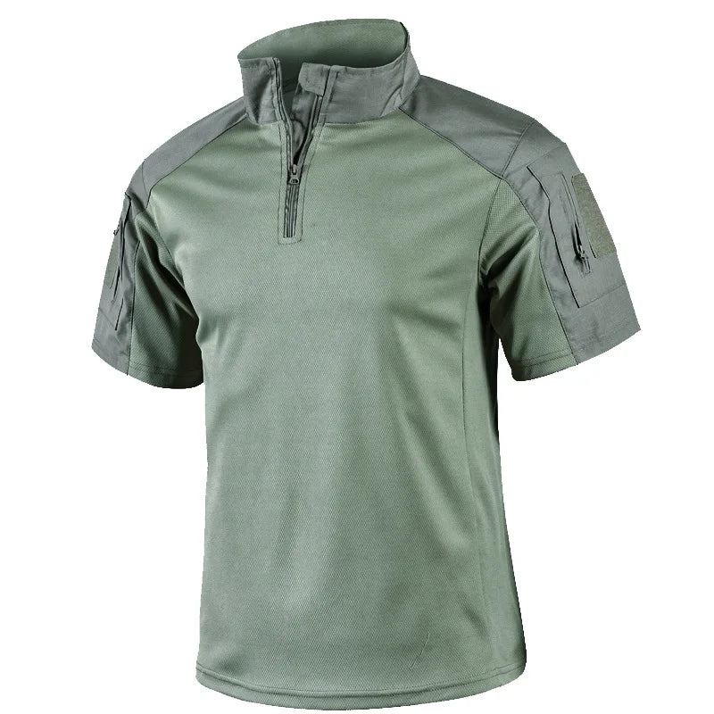 Camo Tactical Shirt Short Sleeve - Quick Dry Combat T-Shirt