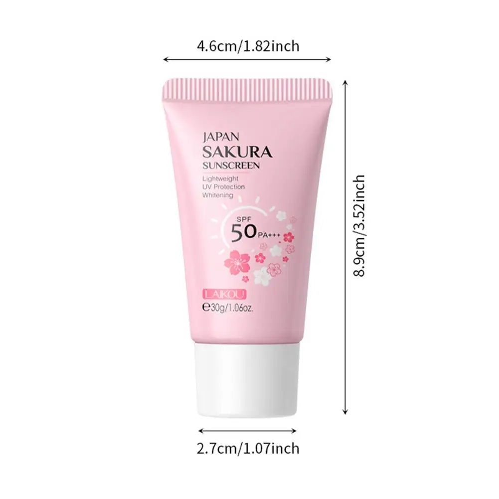 Sakura Sunscreen Cream SPF50 - Moisturizing UV Protection for Face & Body