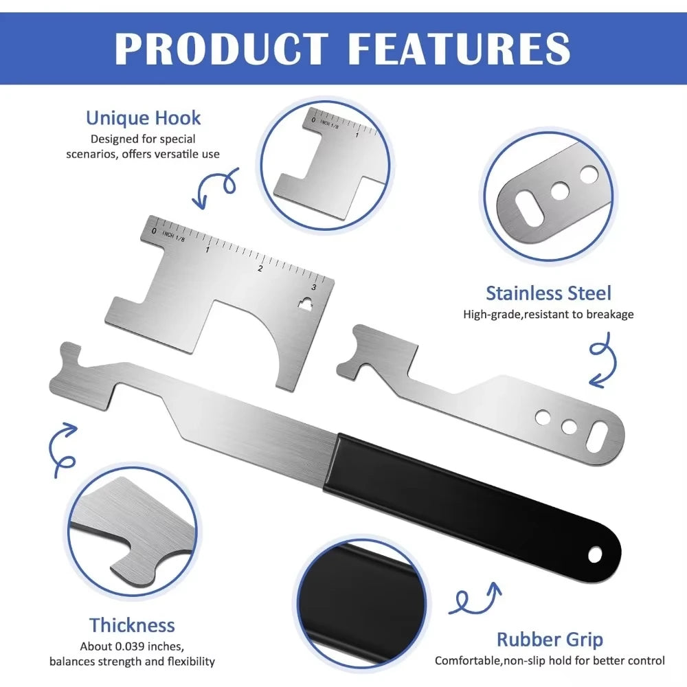 Kit d'outils de pompier : lot de 5 outils de levier multifonctionnels en acier à ressort