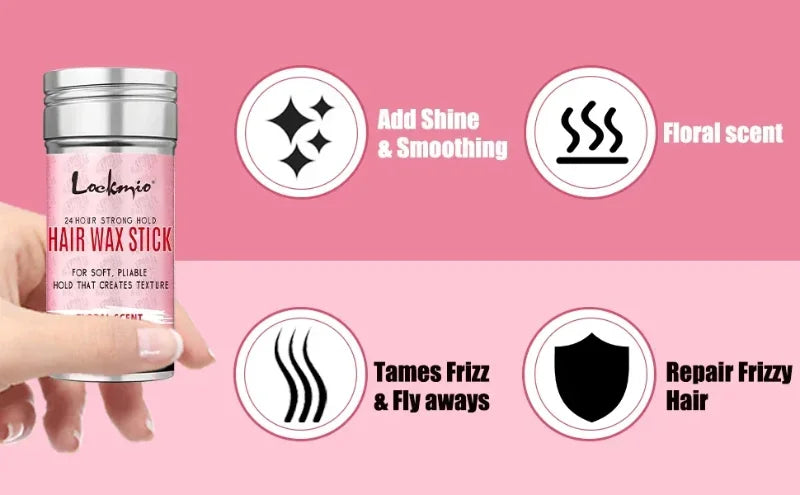 Professional Styling Wax Kit for Women,Smoothing, Broken Back Hair Mud, Anti-frizz Pomade,Messy Hairs Control Wax Rod