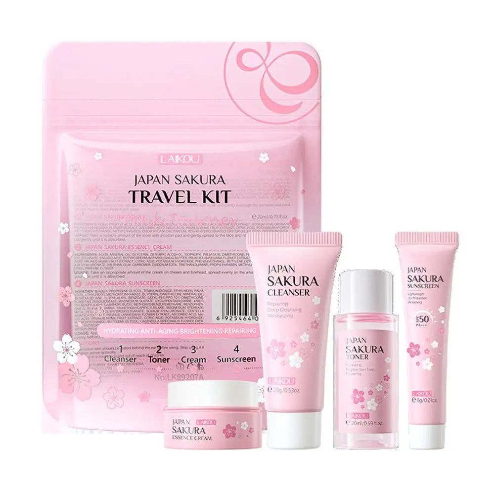 Sakura Skin Care Set - Complete Cleansing & Moisturizing Collection