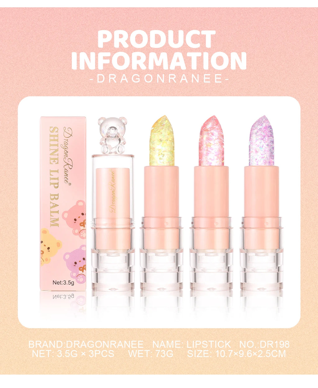 Color-Changing Glitter Lip Gloss