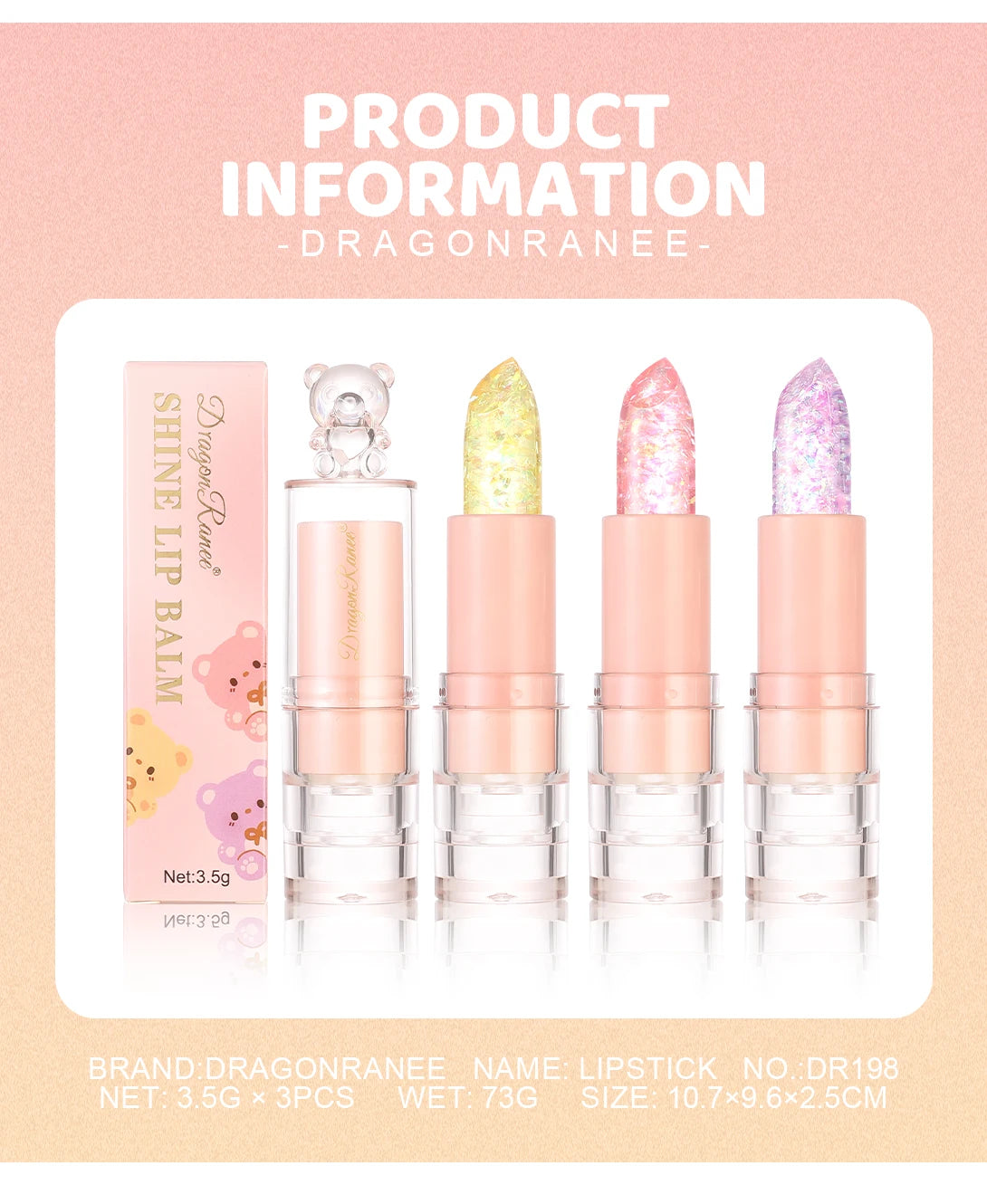 Color-Changing Glitter Lip Gloss