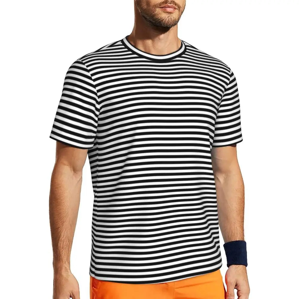 Gym T-Shirt Mondrian Line - Colorful Plaid Y2K Retro Graphic Tee