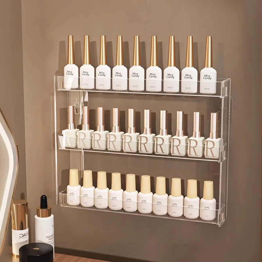 3-Tier Clear Acrylic Nail Polish Display & Storage Organizer