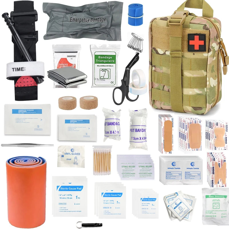 156-Piece Complete First Aid Kit - Emergency Medical Supply for Home, Travel & Outdoor