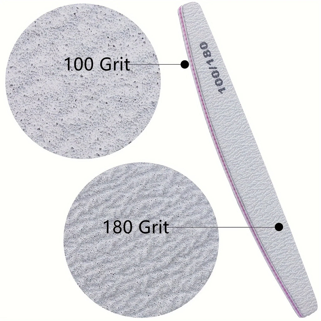 Limes à ongles professionnelles grain 100/180 - Outils de manucure et pédicure