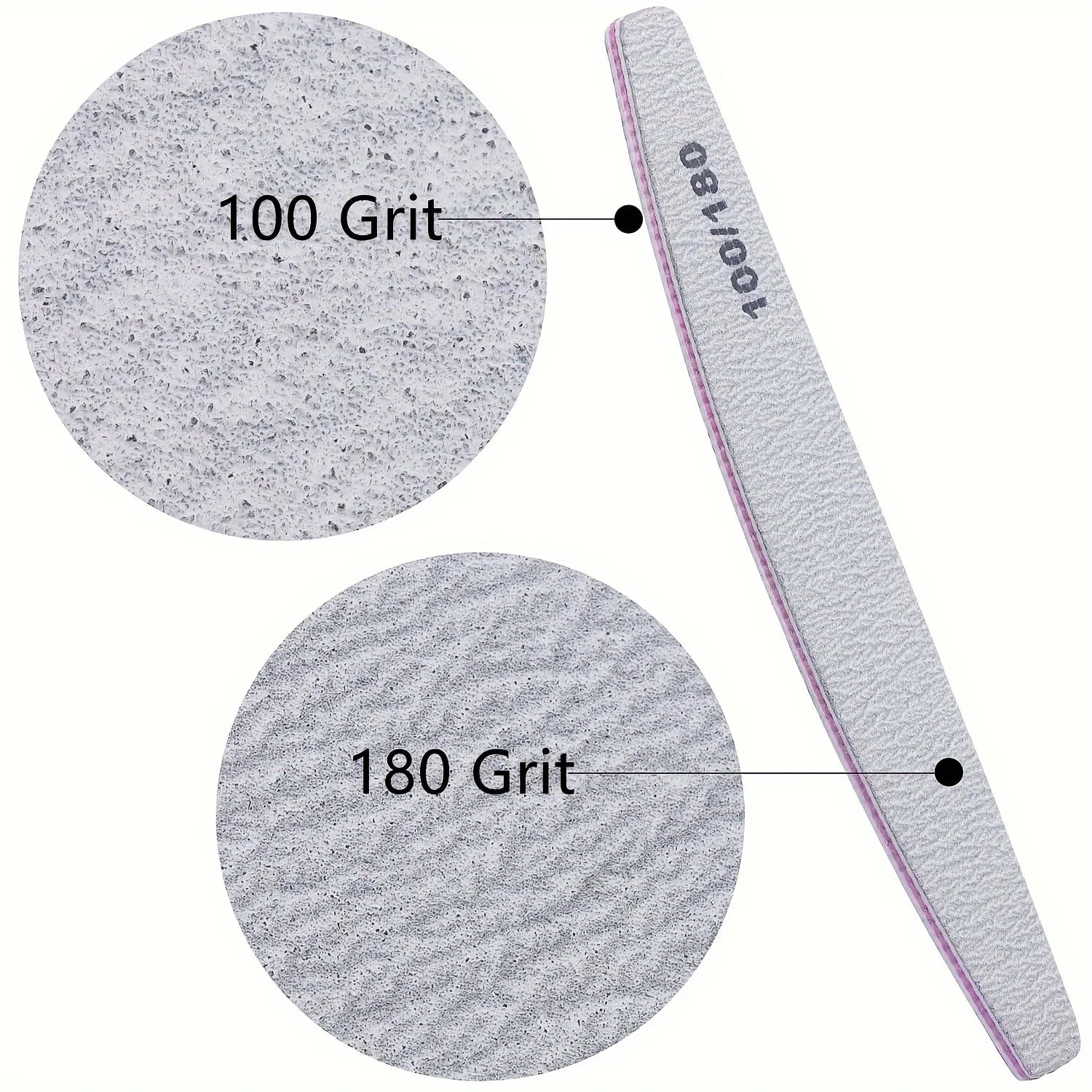 Limes à ongles professionnelles grain 100/180 - Outils de manucure et pédicure