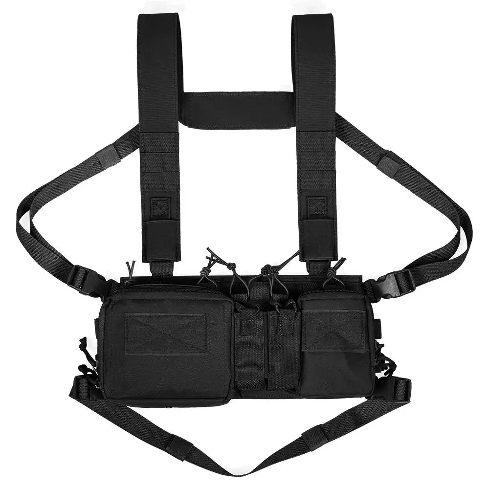 Tactical Chest Rig Vest - 500D Nylon Modular Gear for Airsoft & Hunting