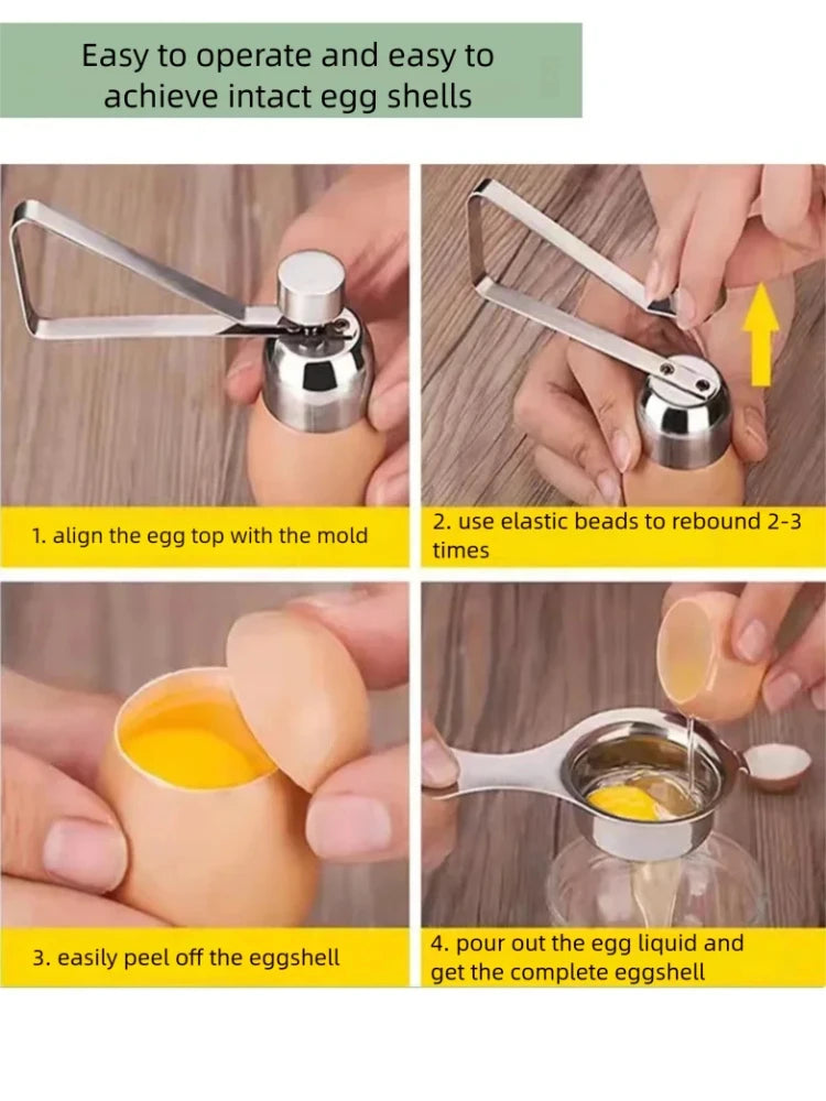 Casse-œufs en acier inoxydable, ouvre-œufs, ciseaux à coquille, ustensiles de cuisine créatifs, accessoires et gadgets sympas