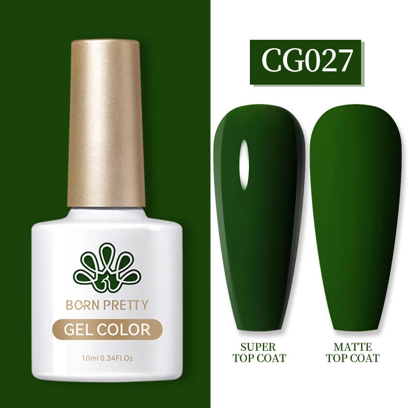 BORN PRETTY 10ml Gel Nail Polish Gel 130 Colors Semi Permanent Solid Nail Gel Varnish Soak Off UV Gel for Base Top Coat