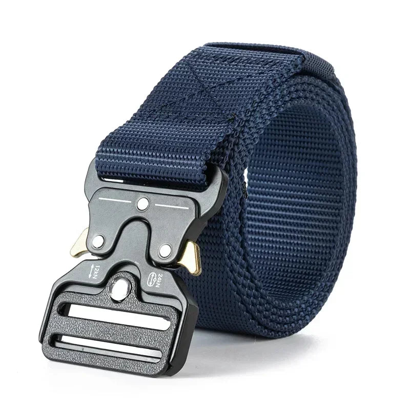 Tactical Belts for Unisex Military Style Work Hiking Riggers Web Gun Belt with Heavy Duty Quick Release Metal Buckle