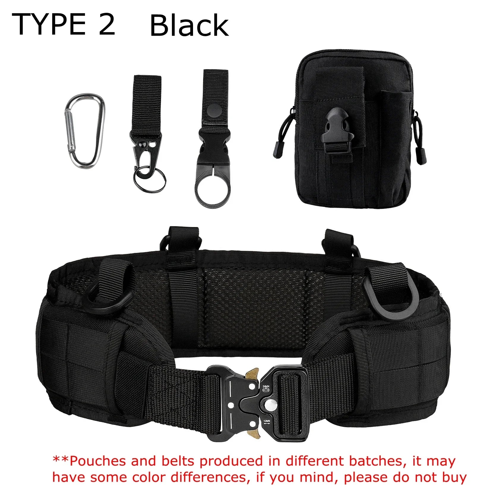 Tactical MOLLE Padded Belt - Combat Waist Belt for Airsoft & Hunting