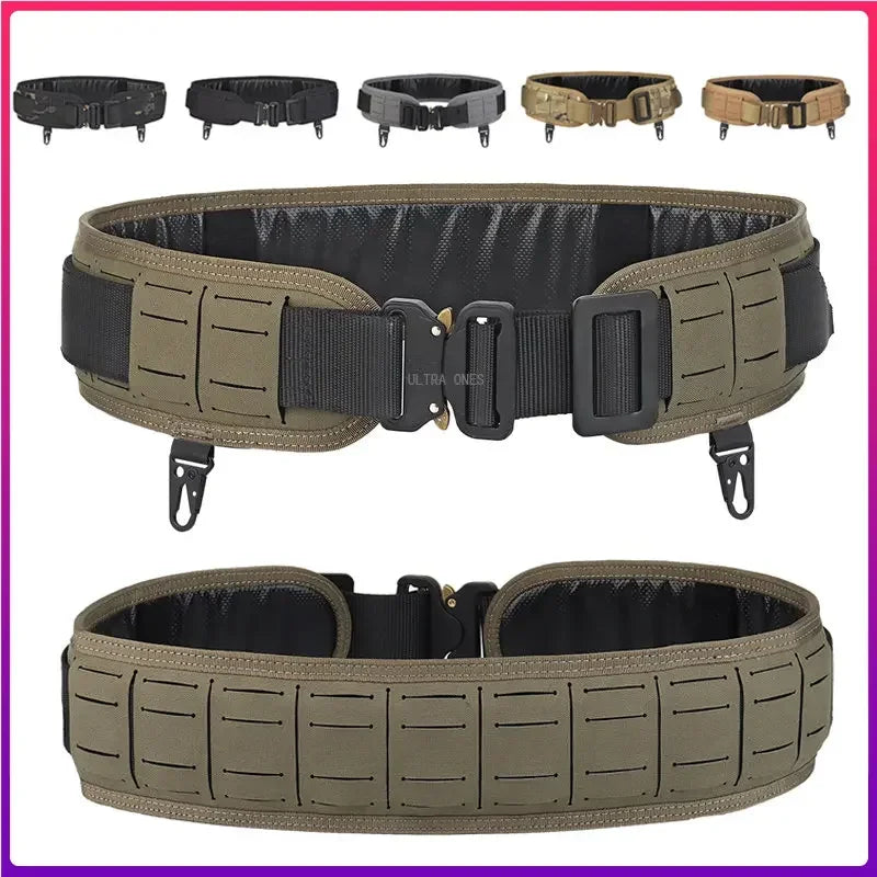 Tactical MOLLE Padded Belt - Combat Waist Belt for Airsoft & Hunting