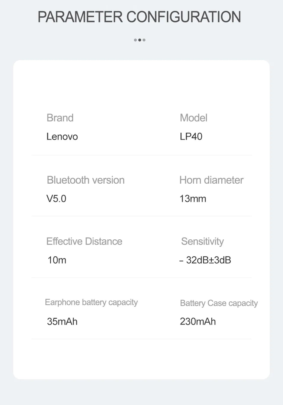 Lenovo LP40 Wireless Bluetooth Earphones