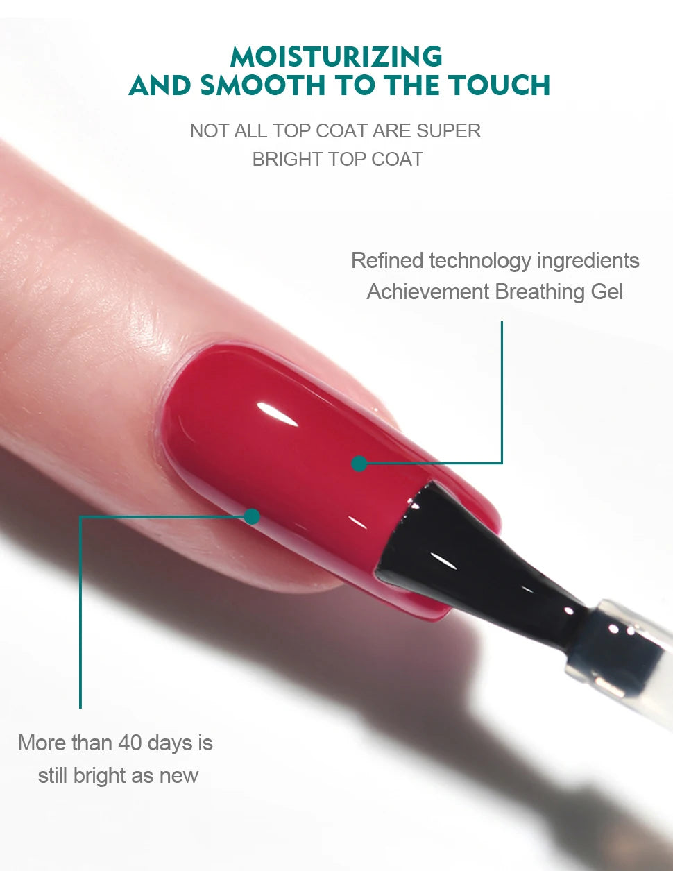 NAILPOP Vernis de finition sans résidu, base, primer, vernis gel UV, rehausseur de design, gel de renforcement, gel semi-permanent, outil de nail art UV/LED
