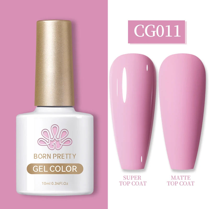 Vernis à ongles gel BORN PRETTY 10 ml, 130 couleurs, semi-permanent, semi-dissolvable, UV, base et top coat.