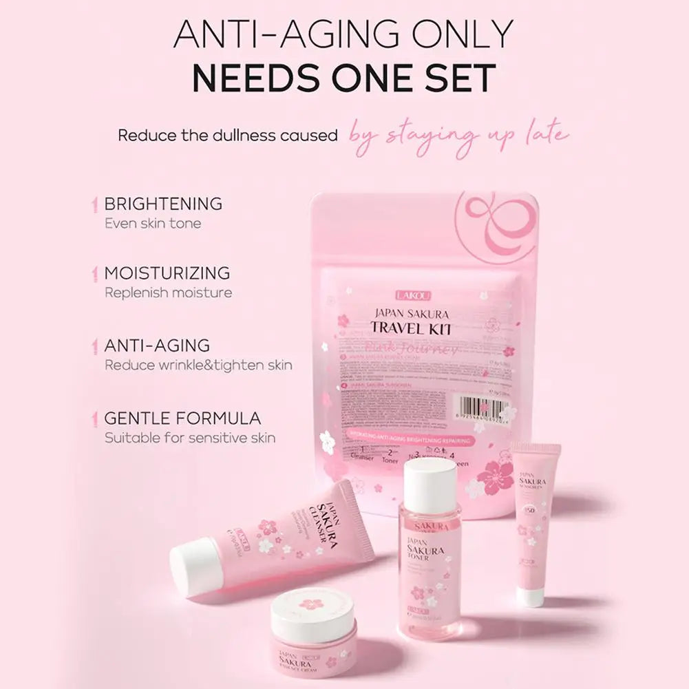 Sakura Skin Care Set - Complete Cleansing & Moisturizing Collection