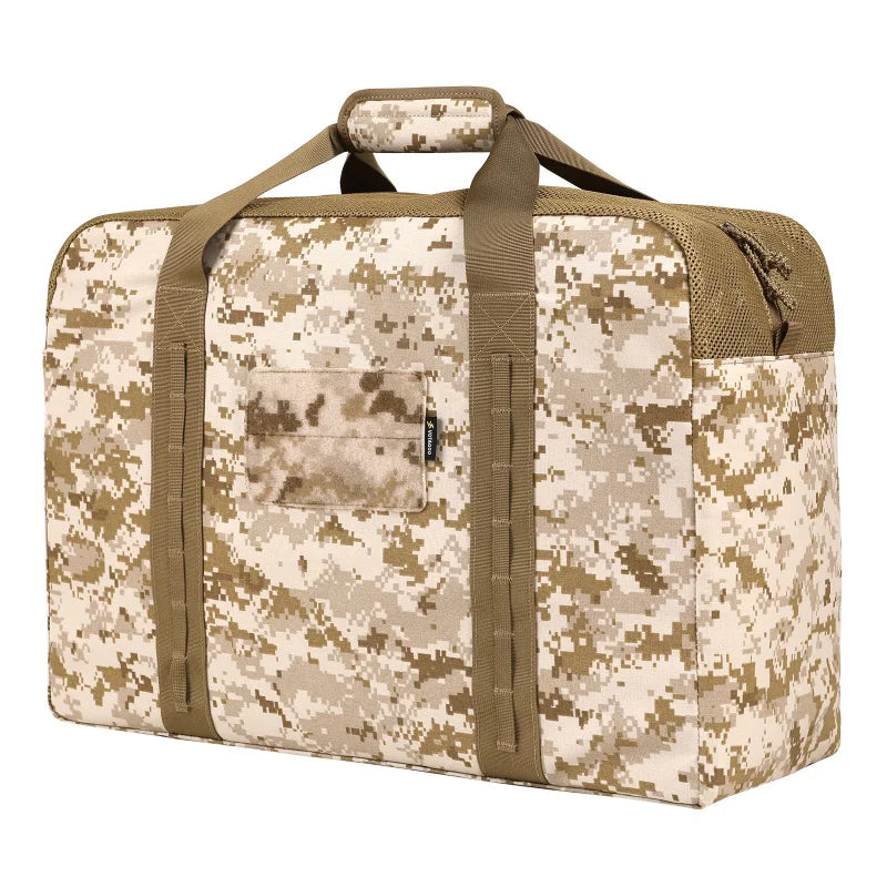 Military Duffle Bag, 52L Heavy Duty Extra Large Army Duffle Bag, Tactical Duffle Bag for Shooting Camping Hiking Traveling Steal