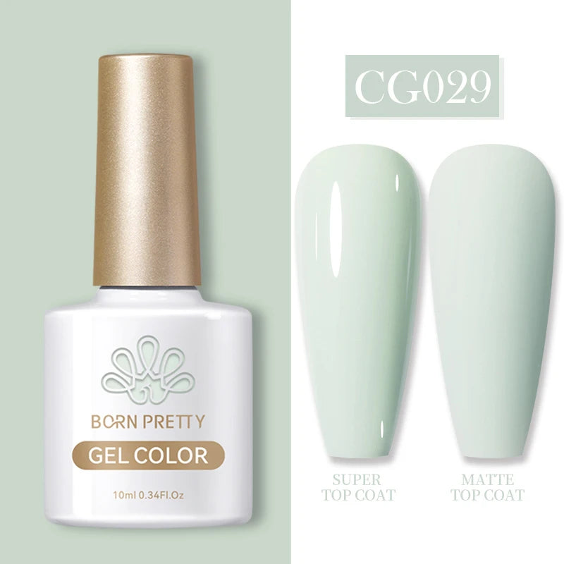 Vernis à ongles gel BORN PRETTY 10 ml, 130 couleurs, semi-permanent, semi-dissolvable, UV, base et top coat.
