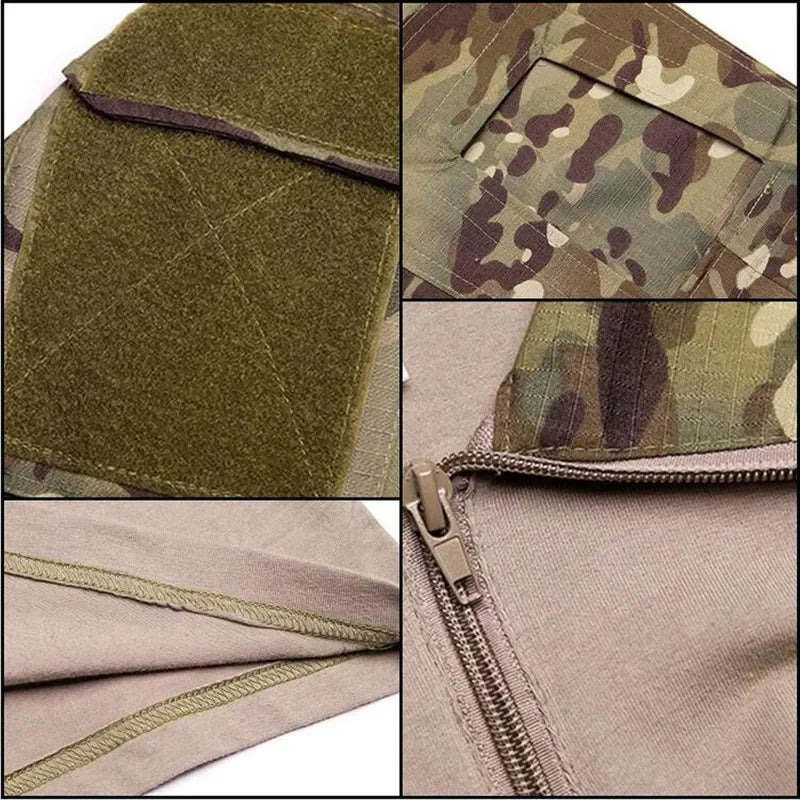 Outdoor Tactical Hiking Long Sleeve Shirt - Camouflage Combat Tee