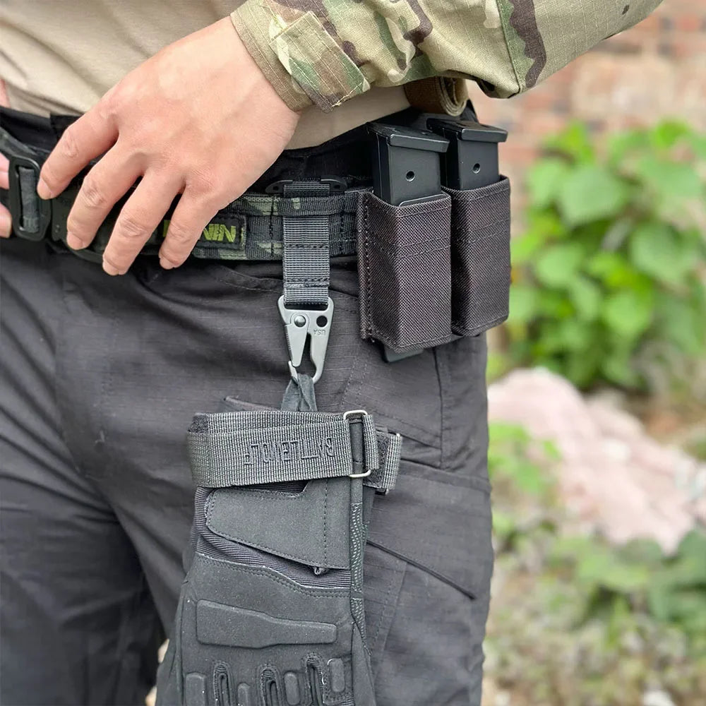MOLLE T-Mount Carabiner Clip - Tactical Gear Attachment Hook