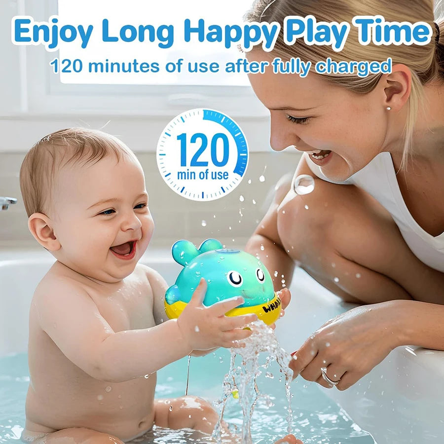 Jouets de bain pour bébés et jeunes enfants, jouets de bain lumineux en forme de baleine, table d'arrosage avec fontaine pour le bain, jouets pour nourrissons.