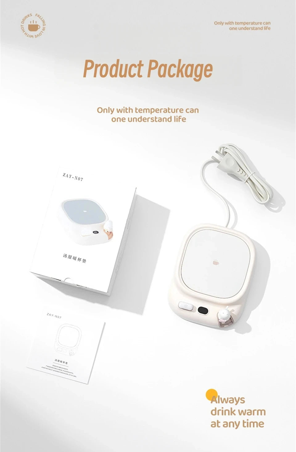 25W Coffee Mug Warmer Cup Heater Electric Hot Plate 4 Temperature Settings Warmer Cup Coaster for Tea Milk Water Heating Pad