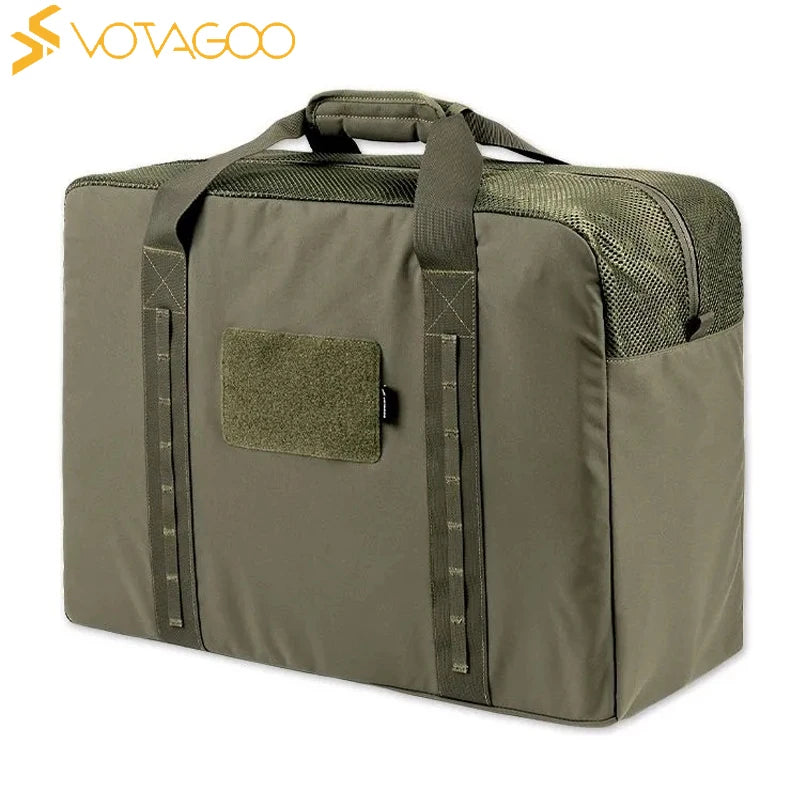 Military Duffle Bag, 52L Heavy Duty Extra Large Army Duffle Bag, Tactical Duffle Bag for Shooting Camping Hiking Traveling Steal