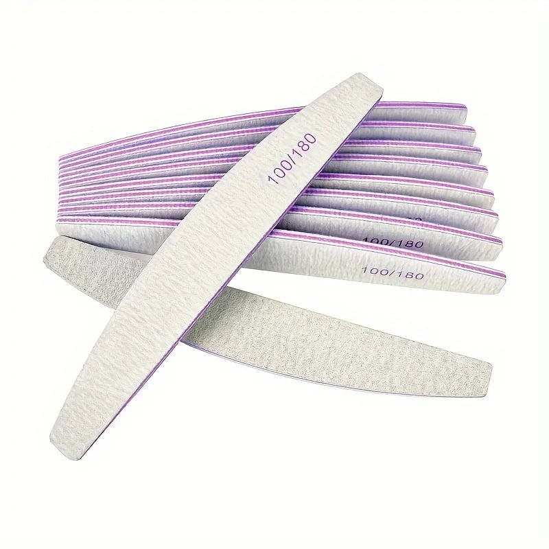 Limes à ongles professionnelles grain 100/180 - Outils de manucure et pédicure