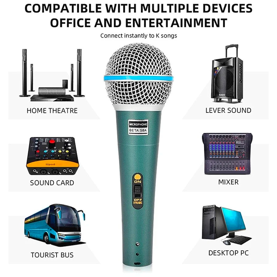 Microphone filaire professionnel - Karaoké, jeux vidéo et streaming en direct