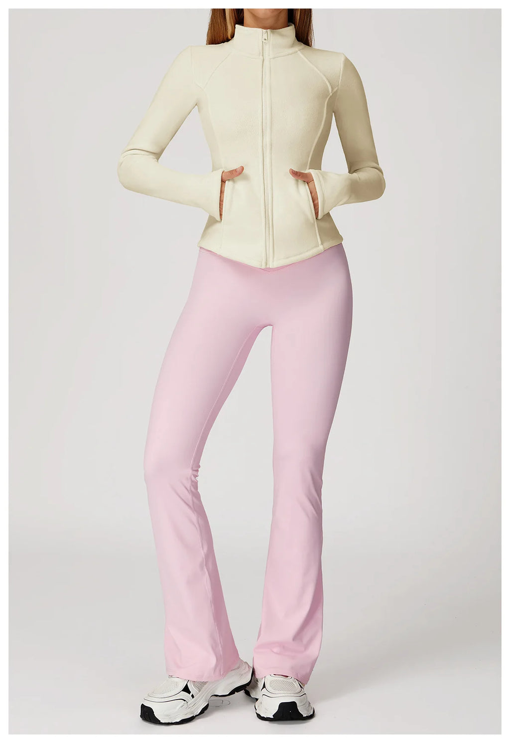 Sports Jacket Long Sleeve Women Zip Fitness Yoga Shirt Winter Warm Gym Top Activewear Running Coats Workout Clothes For Cycling