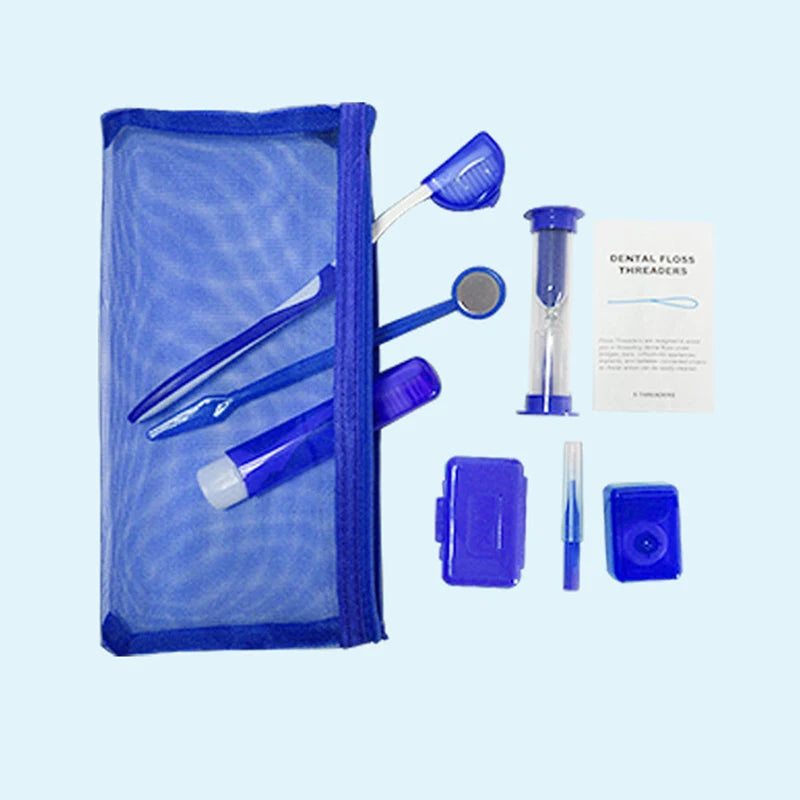 8pcs/set Oral Cleaning Care Dental Teeth Orthodontic Kits Whitening Tool Portable Outdoor. Clean your teeth everywhere you feel like.