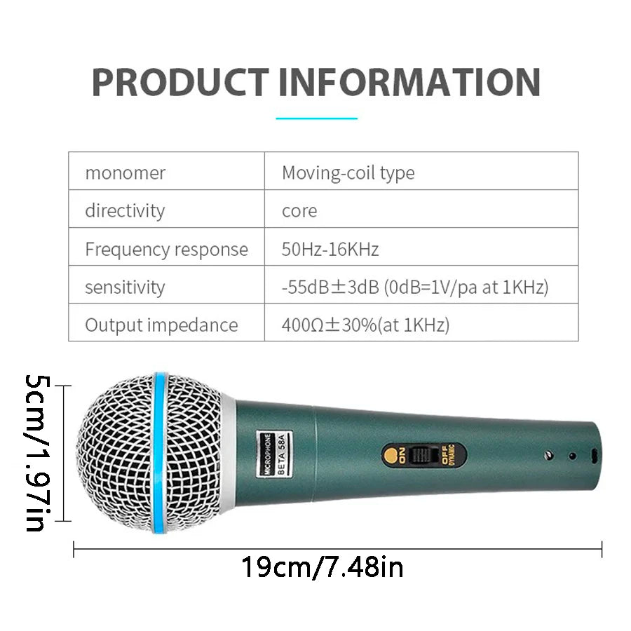 Microphone filaire professionnel - Karaoké, jeux vidéo et streaming en direct
