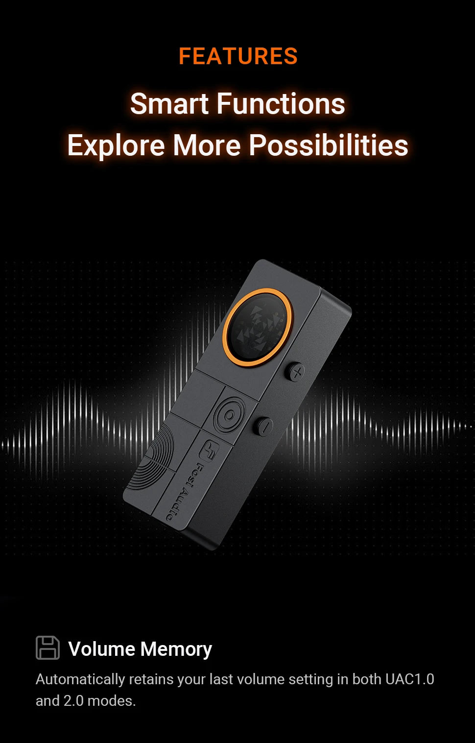 Amplificateur casque Hi-Fi portable Fosi Audio DS3 DAC avec dongle DAC XMOS XU316 DSD512 et sortie jack symétrique 4,4 mm/3,5 mm.