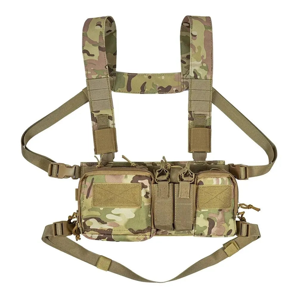 Tactical Chest Rig Vest - 500D Nylon Modular Gear for Airsoft & Hunting
