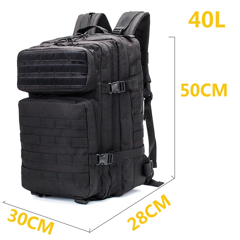 40L Waterproof Tactical Backpack with MOLLE System