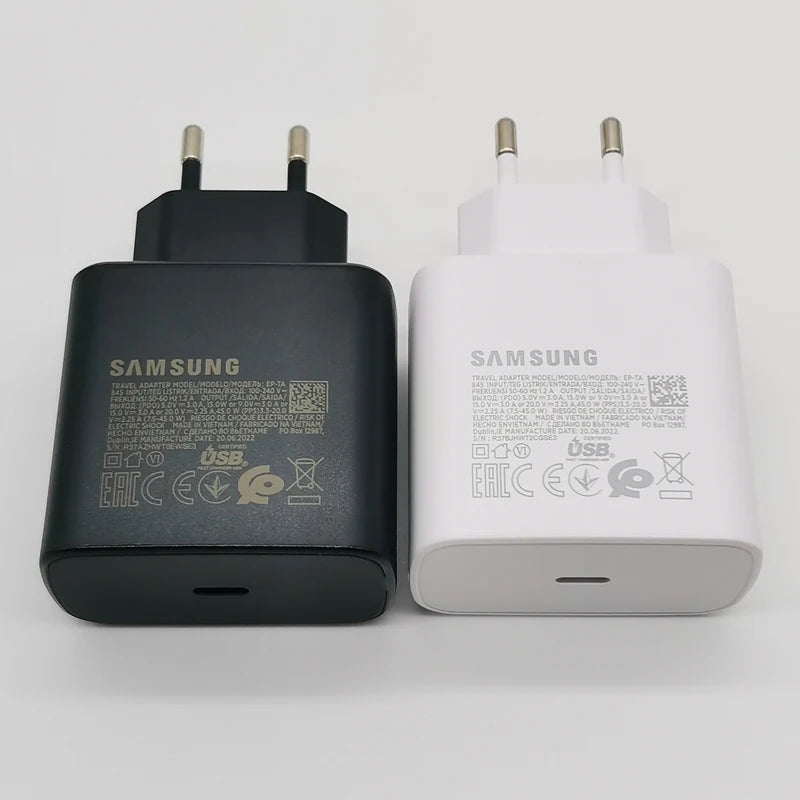 Chargeur Samsung 45 W à charge ultra rapide, adaptateur de charge rapide de 1,8 m de type C pour Galaxy S24, S23, S22, S21, S20, Note 20 Ultra, 10, Z Flip, Fold 6, 5, 4, 3 et 2