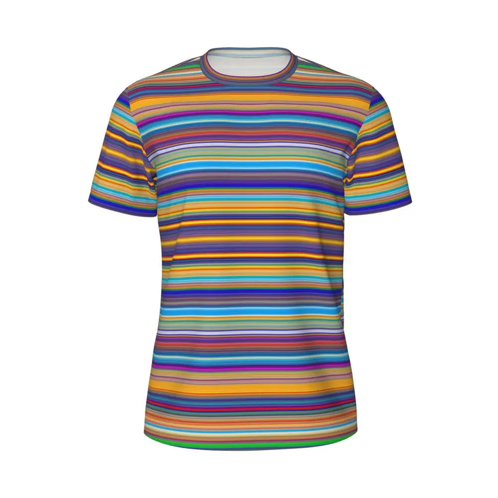 Gym T-Shirt Mondrian Line - Colorful Plaid Y2K Retro Graphic Tee