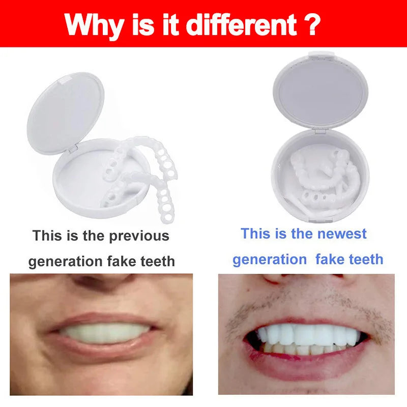 Teeth Veneers Whitening Dentures Braces Temporary False Teeth Cover Perfect Smile Comfortable Fit Denture Kit